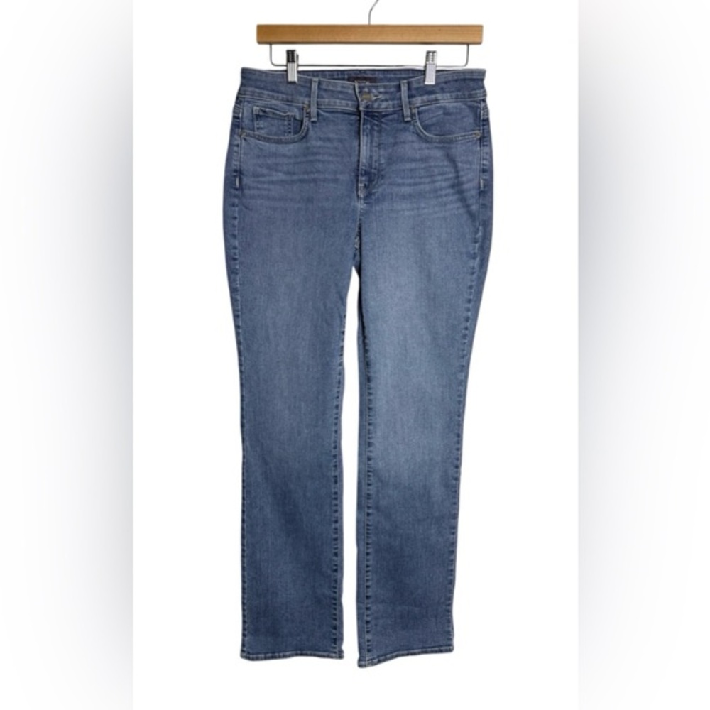NYDJ Marilyn Straight Jeans Women 8 Blue Lift Tuck Mid Rise Stretch‎